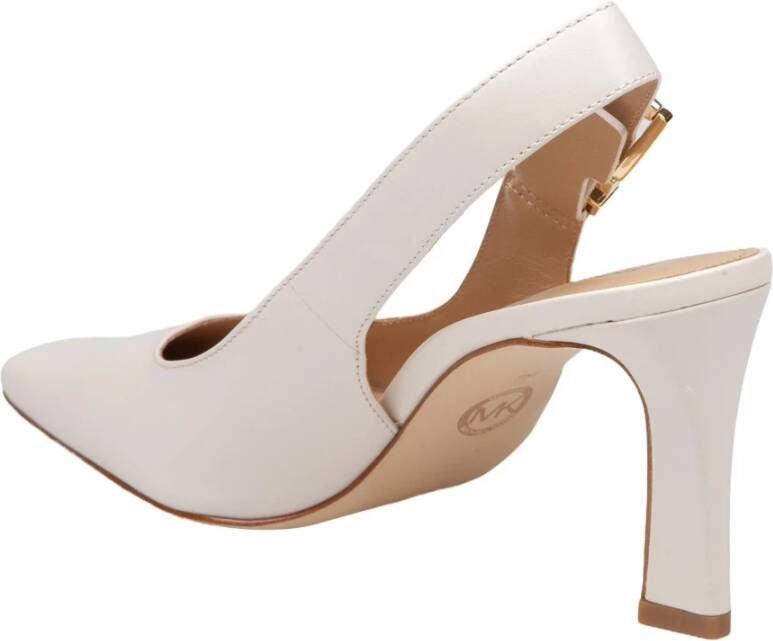 Michael Kors Crème leren slingback pumps Beige Dames