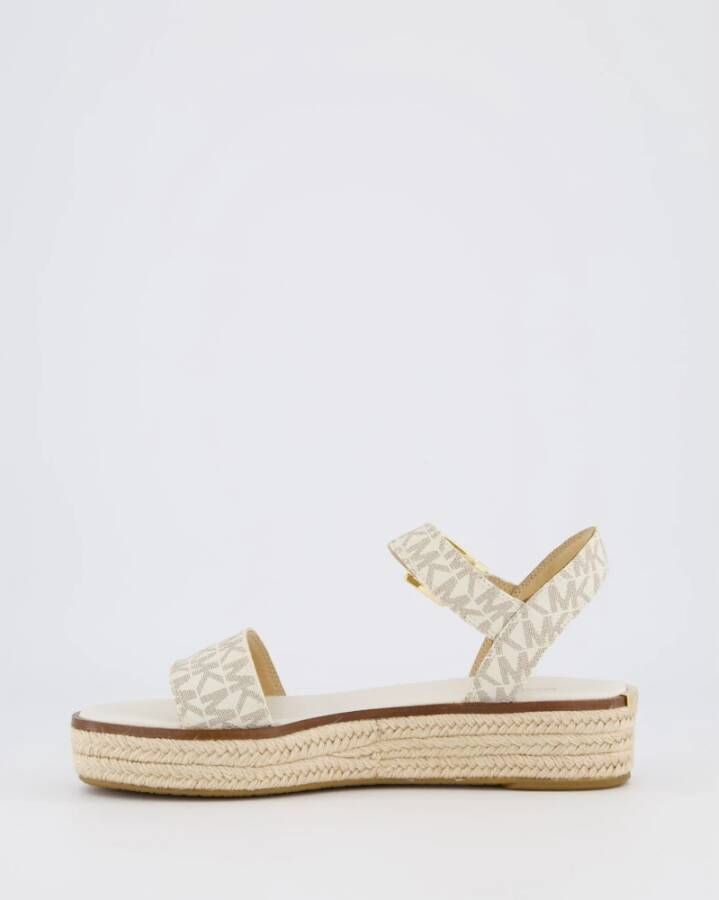 Michael Kors Dames Richie Espadrille Sandaal Wit Beige Dames