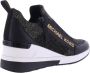 Michael Kors Dames Willis Wedge Sneaker Zwart Gou Black Dames - Thumbnail 7