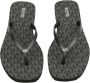 Michael Kors Zwarte Monogram Flip Flops Black Dames - Thumbnail 8