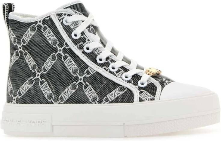 Michael Kors Geborduurde canvas sneakers Gray Dames