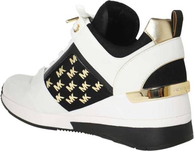 Michael Kors Georgie Sneakers met Metalen Logo White Dames