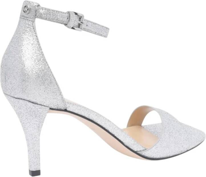 Michael Kors Glitter Pointed High Heel Sandals Gray Dames