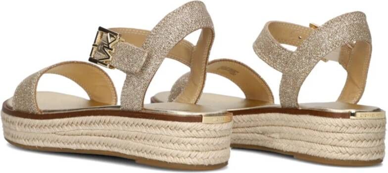 Michael Kors Gouden Glitter Espadrille Sandalen Yellow Dames