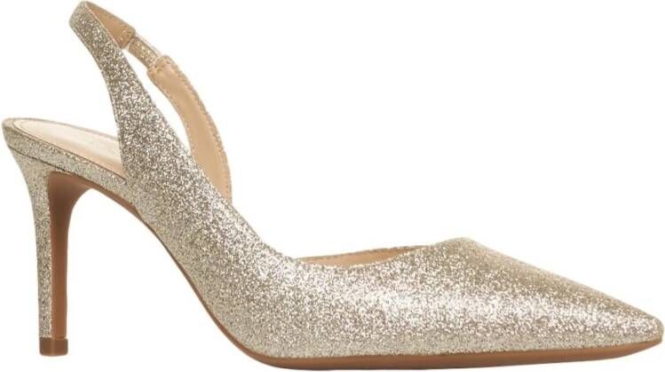 Michael Kors Gouden Glitter Slingback Pump Yellow Dames