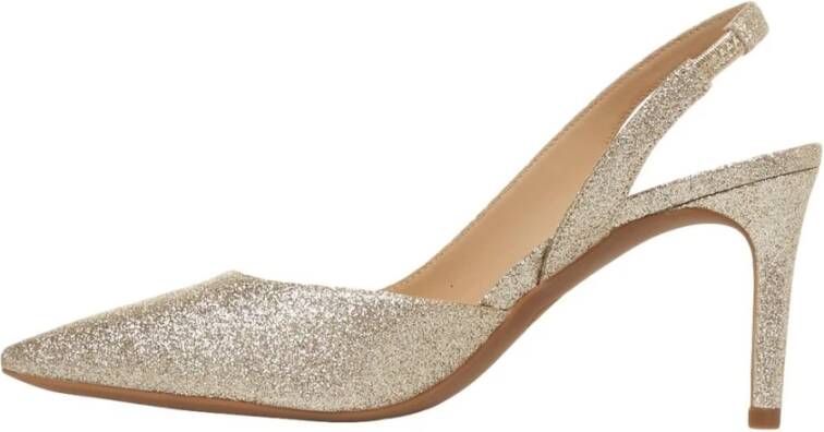 Michael Kors Gouden Glitter Slingback Pump Yellow Dames