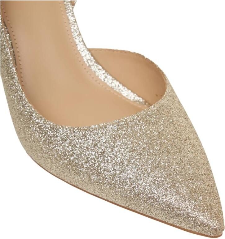 Michael Kors Gouden Glitter Slingback Pump Yellow Dames