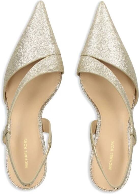 Michael Kors Gouden Mid-Hak Pumps voor Vrouwen Yellow Dames