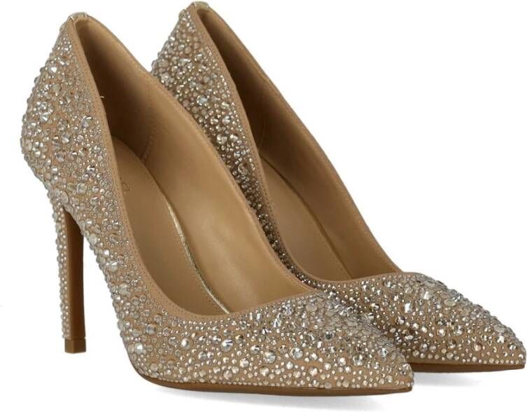 Michael Kors Gouden Rhinestone Alina Flex Hoge Pumps Yellow Dames