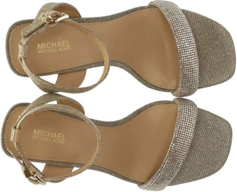 Michael Kors Gouden Sandaal met Strass Yellow Dames