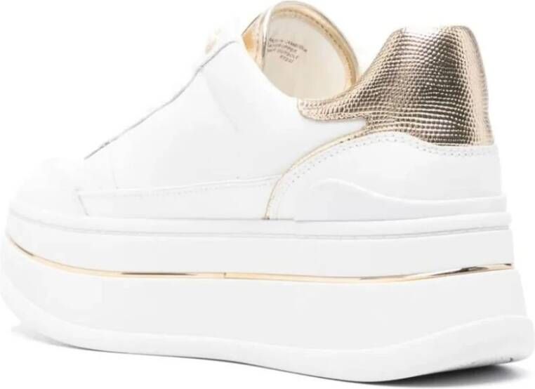 Michael Kors Gouden Vetersneakers White Dames