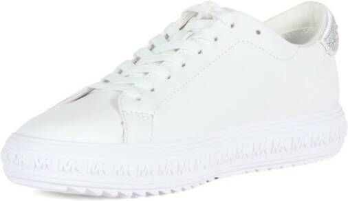 Michael Kors Grove Leren Sneakers met Strass White Dames