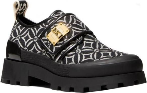 Michael Kors Jacquard logo instappers bandstijl Black Dames