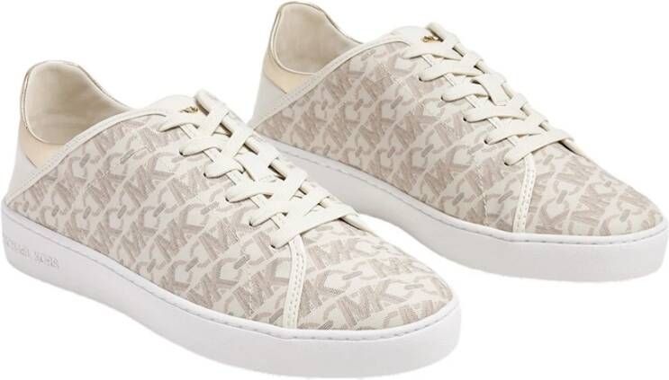 Michael Kors Jenny Lace Up Sneakers Vanilla Beige Dames