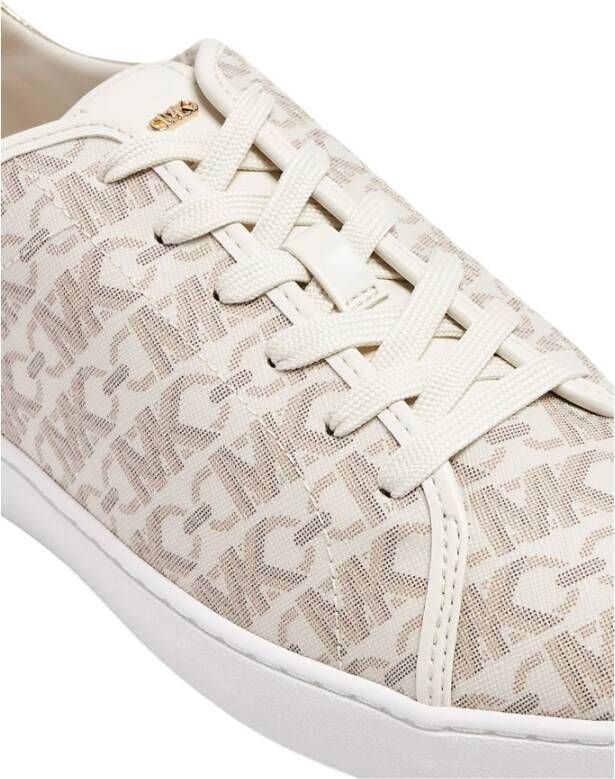 Michael Kors Jenny Lace Up Sneakers Vanilla Beige Dames