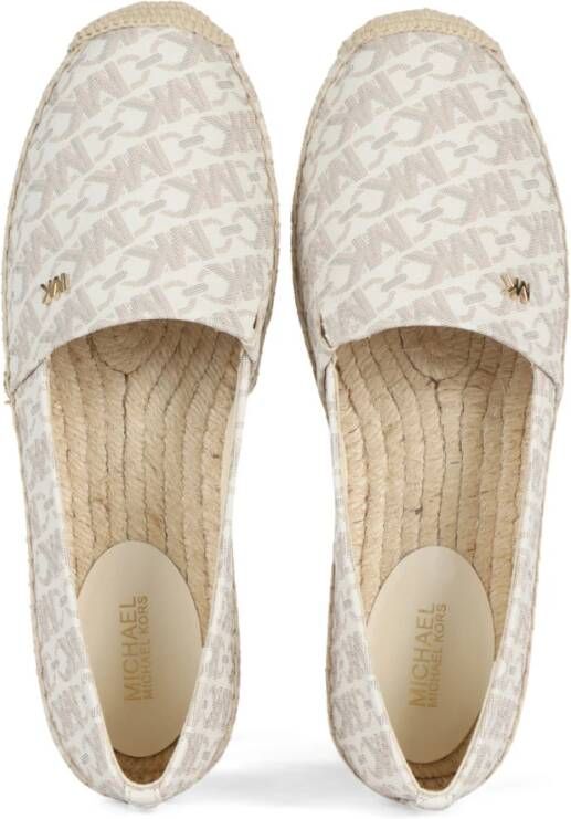 Michael Kors Kendrick Saffiano Effect Espadrilles White Dames