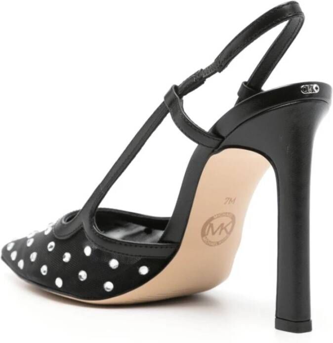 Michael Kors Kristalversierde Zwarte Mesh Hakken Black Dames