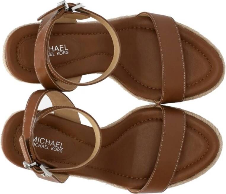 Michael Kors Leighton Lichtbruine Sleehaksandaal Brown Dames