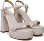 Michael Kors Leren Lace Sandalen Beige Dames - Thumbnail 2