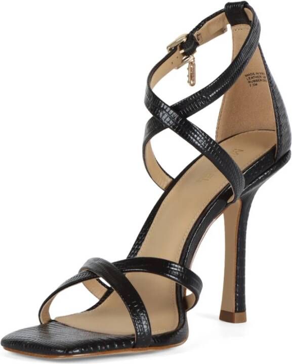 Michael Kors Leren Strappy Sandalen Black Dames