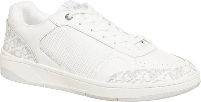 Michael Kors Logo Patroon Rebel Sneakers met Veters White Heren