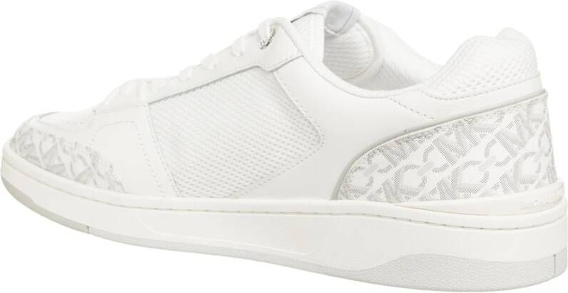 Michael Kors Logo Patroon Rebel Sneakers met Veters White Heren