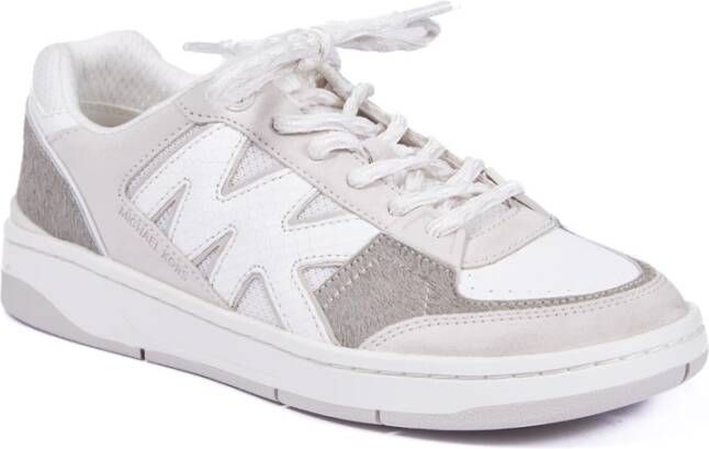 Michael Kors Logo Sneakers met Contrasterend Detail Beige Dames