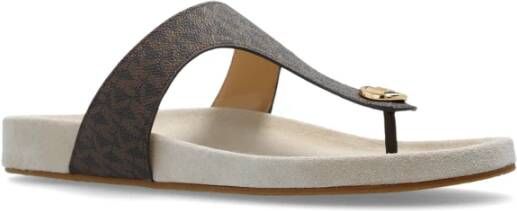 Michael Kors Lucinda Sandal Logo Brown Dames