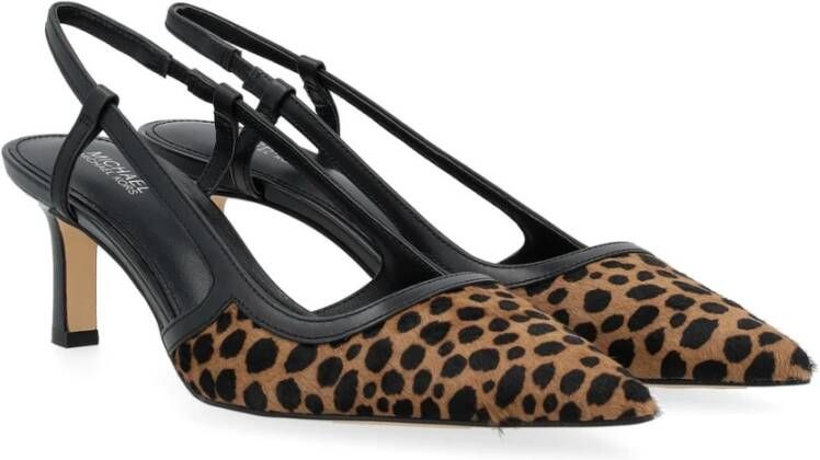 Michael Kors Luipaardprint Slingback Alora Schoenen Brown Dames