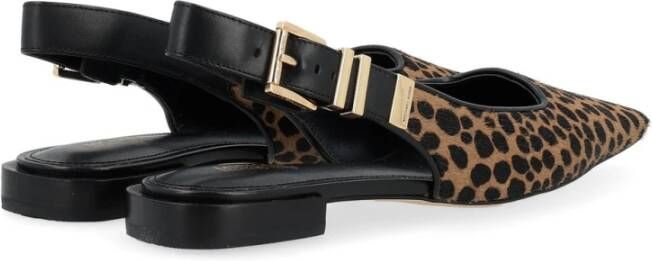 Michael Kors Luipaardprint Slingback Flats Brown Dames