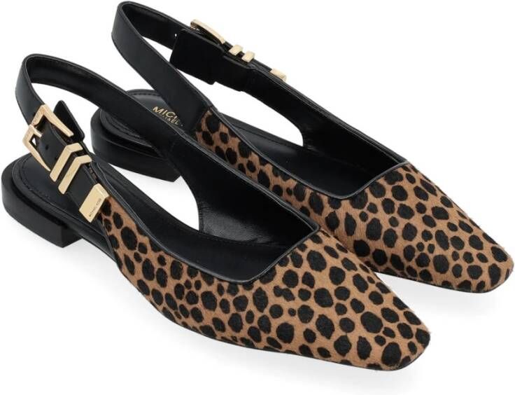 Michael Kors Luipaardprint Slingback Flats Brown Dames