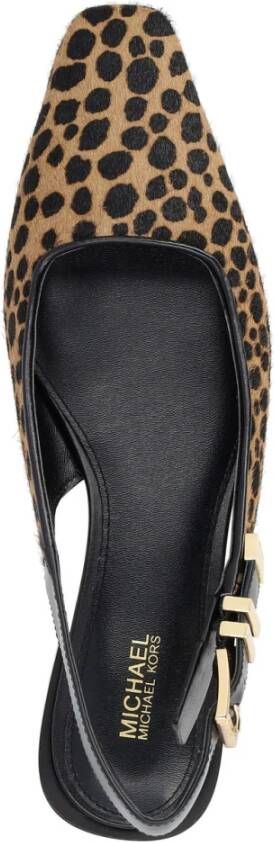 Michael Kors Luipaardprint Slingback Flats Brown Dames