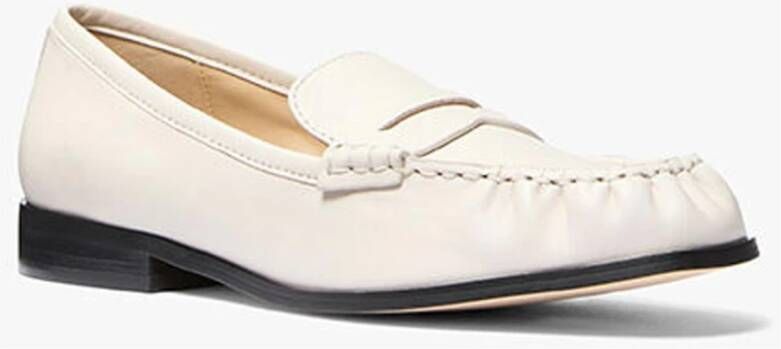 Michael Kors Platte Slip-On Leren Mocassins White Dames