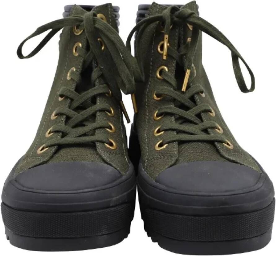 Michael Kors Pre-owned Canvas sneakers Green Dames