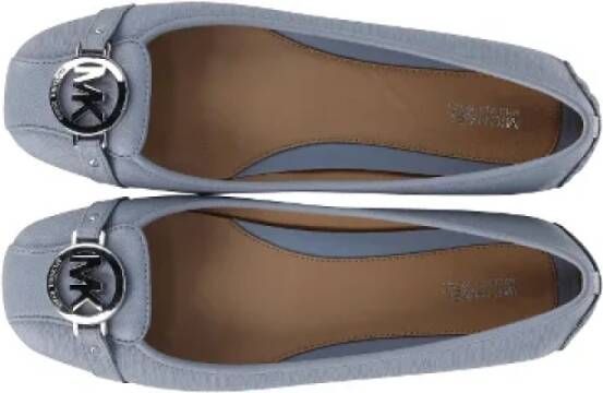 Michael Kors Pre-owned Leather flats Blue Dames