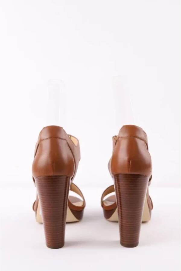 Michael Kors Pre-owned Leather heels Brown Dames