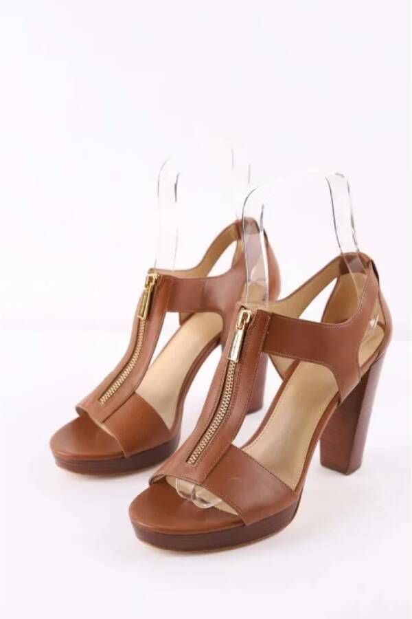 Michael Kors Pre-owned Leather heels Brown Dames