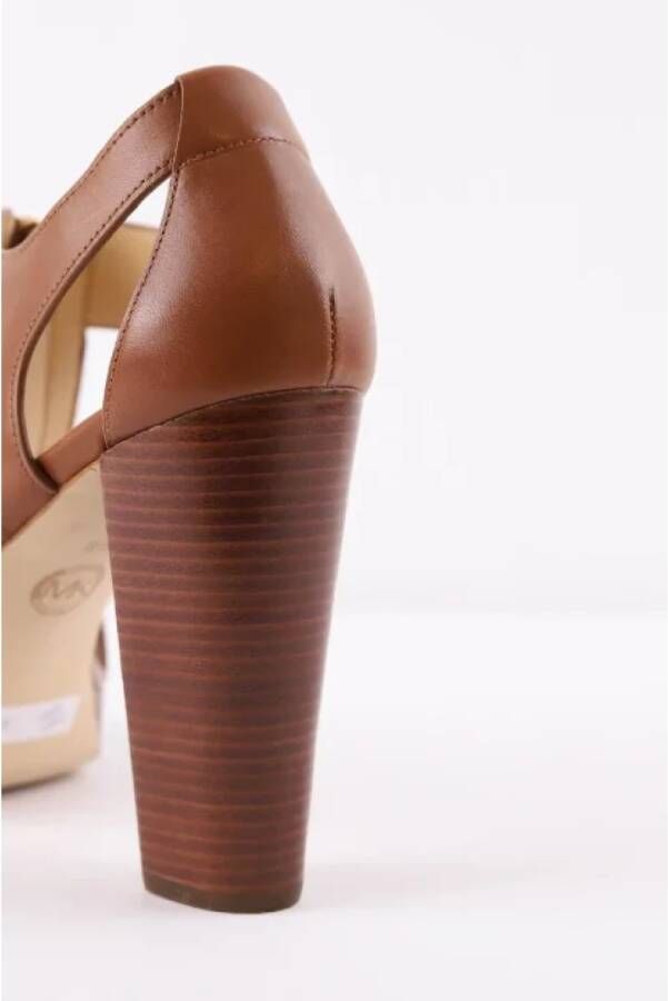 Michael Kors Pre-owned Leather heels Brown Dames