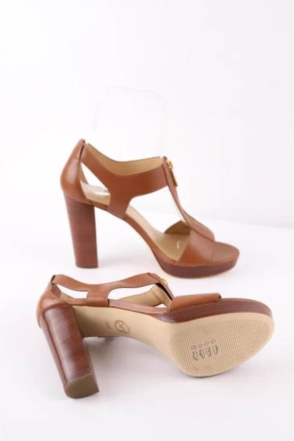 Michael Kors Pre-owned Leather heels Brown Dames