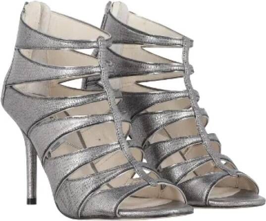 Michael Kors Pre-owned Leather heels Gray Dames