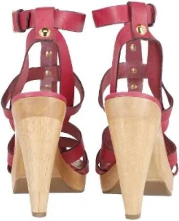 Michael Kors Pre-owned Leather heels Red Dames