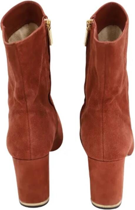 Michael Kors Pre-owned Suede boots Orange Dames