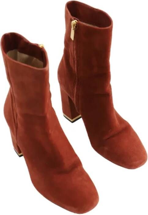 Michael Kors Pre-owned Suede boots Orange Dames