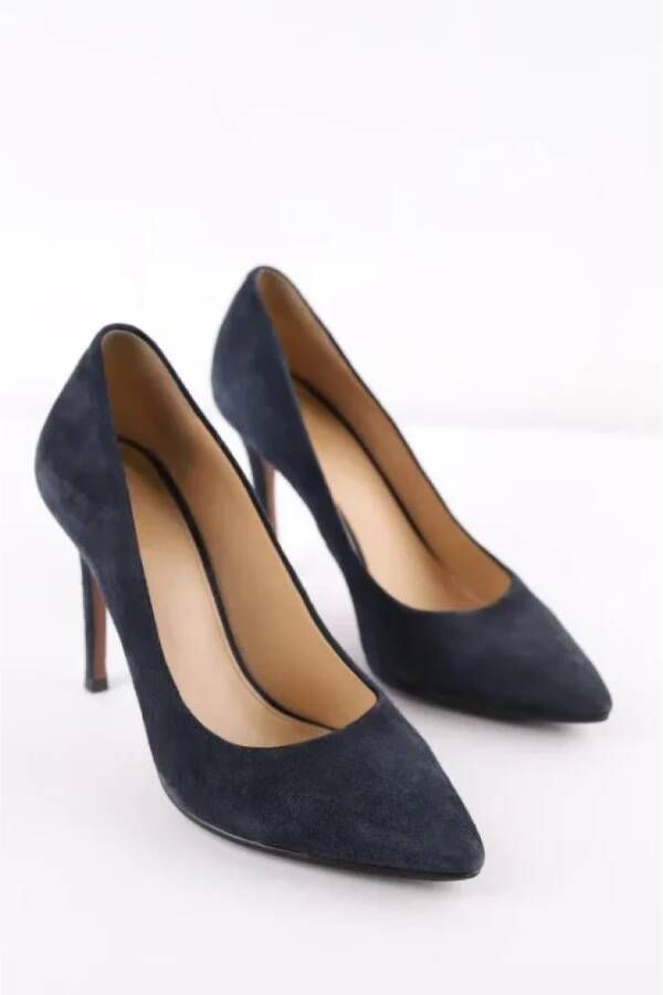 Michael Kors Pre-owned Velvet heels Blue Dames