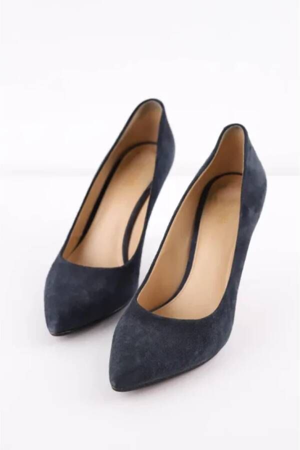 Michael Kors Pre-owned Velvet heels Blue Dames