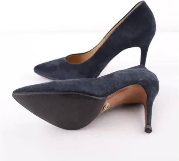 Michael Kors Pre-owned Velvet heels Blue Dames