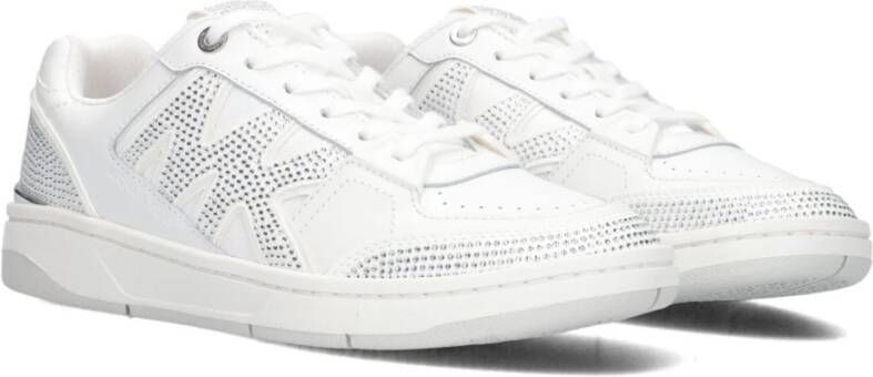 Michael Kors Rebel Lace Up Lage Sneakers White Dames