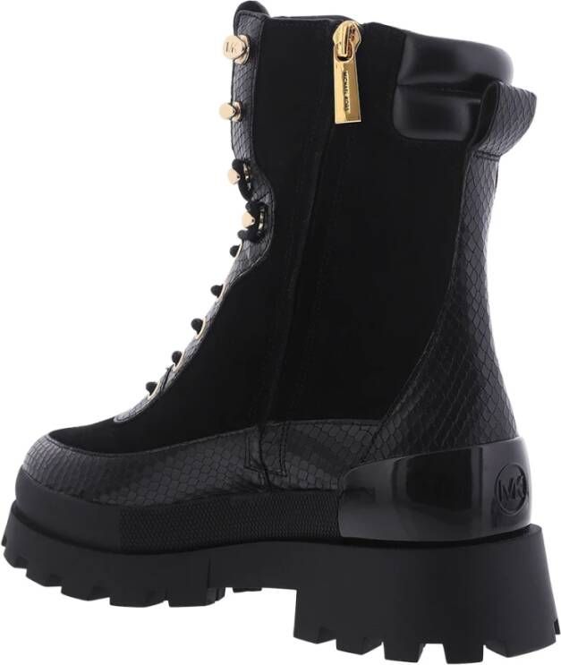 Michael Kors Rowan Lace Up Bootie Black Dames