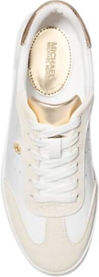 Michael Kors Scotty Lace Up Sneakers in Goud Beige Dames