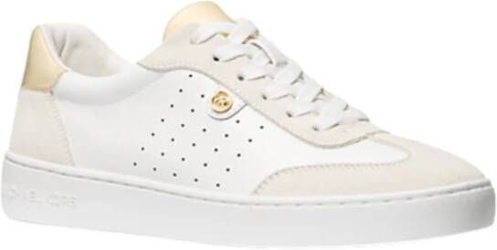 Michael Kors Scotty Lace Up Sneakers in Goud Beige Dames